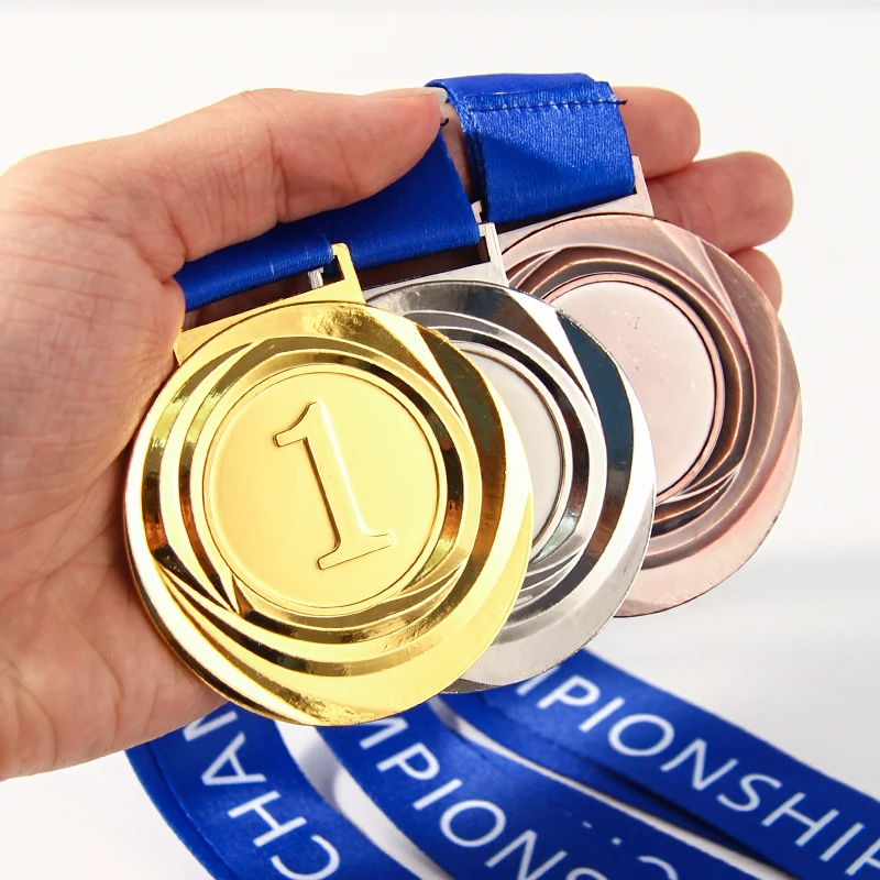 Gold Silver Brass Sport Soccer Medals And Trophies 2024 Graduation Medal Custom 3d Medal