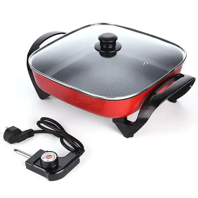 Wholesale portable Korean square 5L rice cooker gift wholesale grilled fish barbecue integrated electric hot pot