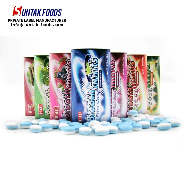 Factory Supplier Sugar Free Hard Sour Sweets Xylitol Candy Bulk Spicy Cinnamon Breath Mints