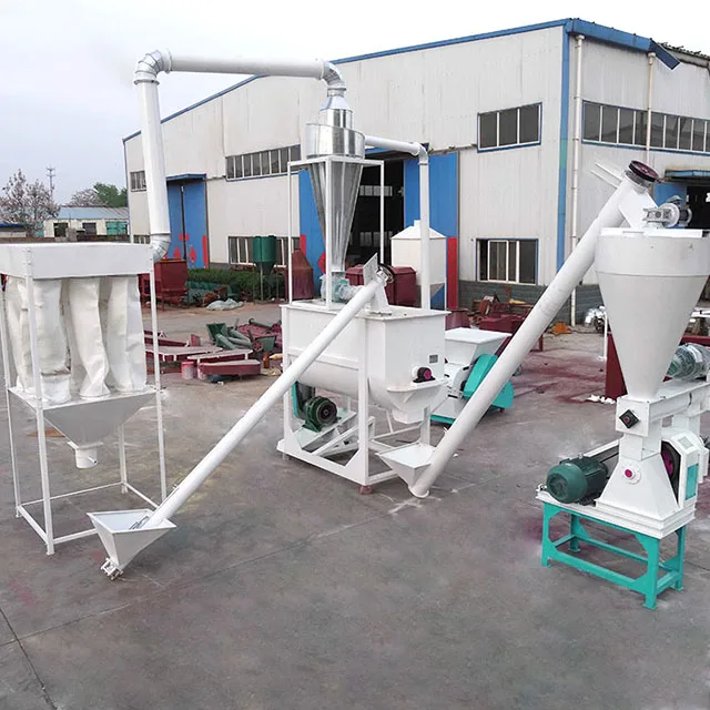 poultry feed production line chicken feed pellet making line equipment 1000 kg/h capacity for 10000 chickens farm use