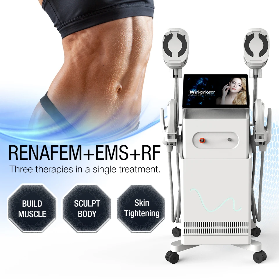 Renasculpt Latest 5000W 15 Tesla Ems + Rf Neo 5 Handle Body Sculpting Slimming Machine Price