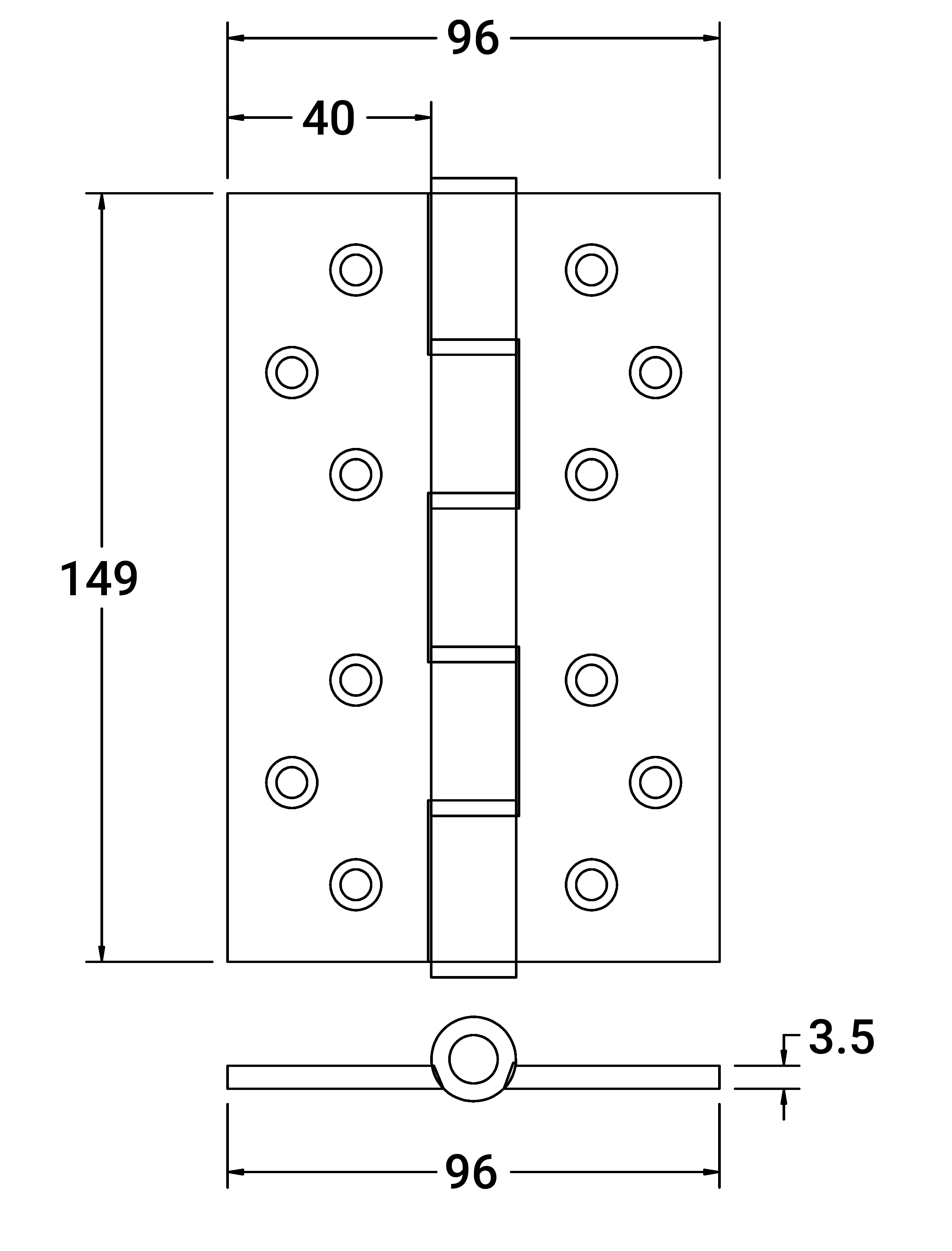 Luxury Brass Patterned Door Hinge for Wooden Villa Doors Furniture Hinge Door And Window Cabinet Hardware Accessories BBL-680006