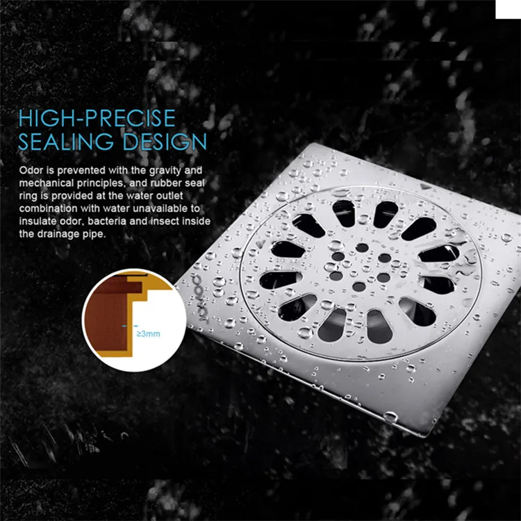 JOMOO Factory Price Large Flow Fast Drainage Stainless Steel Strainer Floor Drain Floor Drainer For Dry Area