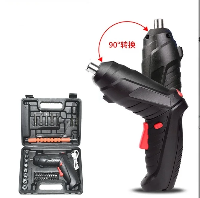 Electric screwdriver 3.6v multi-functional household hand-held screw batch tool set wholesale lithium drill driver