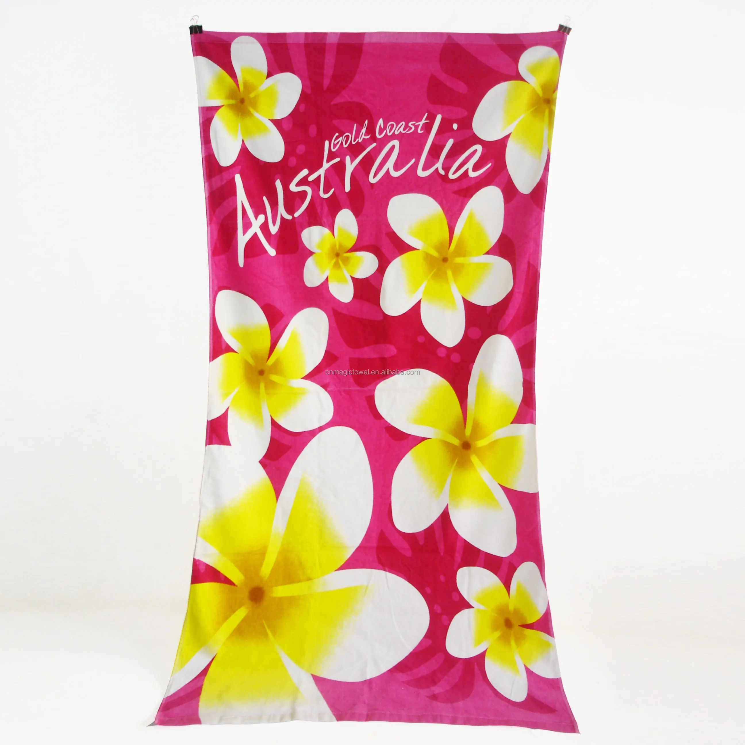 Small MOQ high quality custom design digital reactive printing beach towel soft dry body bath towel 100% cotton pool towel