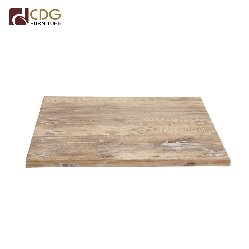 CDG Wooden Restaurant Table Coffee Shop Furniture Solid Wood Table Top