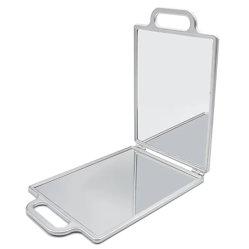 Professional Double Side Foldable Handheld MakeUp Salon Barbers hairdressers Mirror with Handle