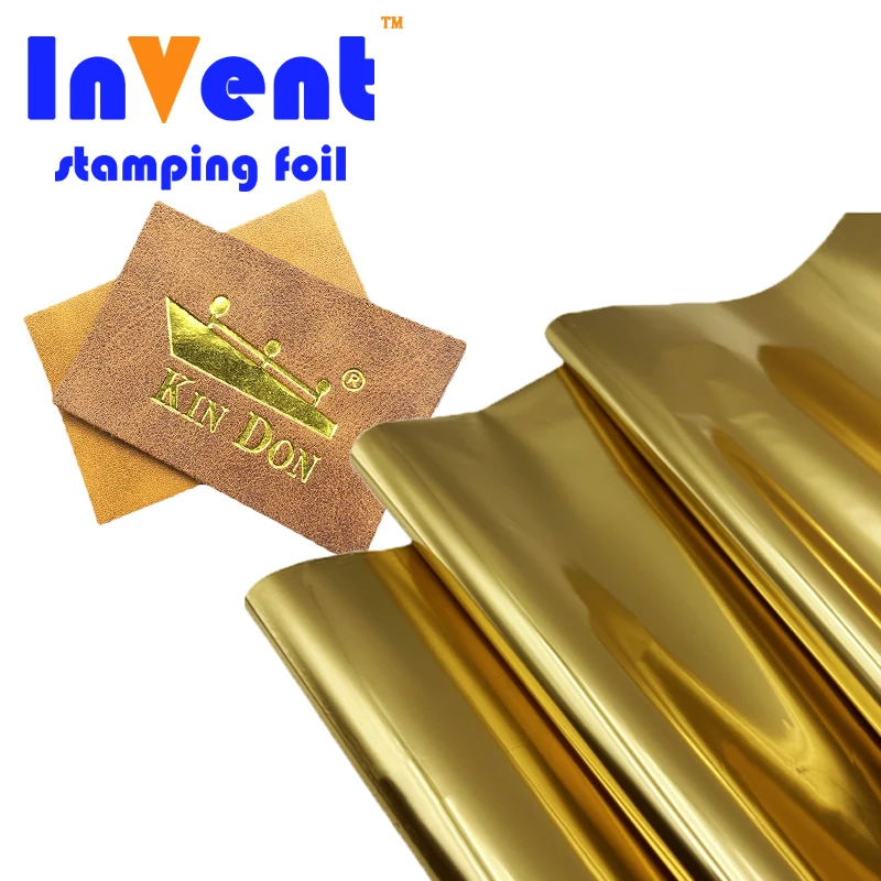 Голографическая самодельная светло-Золотая фольга хорошего качества для горячего тиснения кожи