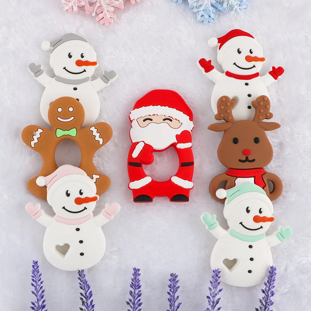 Kovict Wholesale Baby Teether Kit BPA Free Chew Teeth Toys Christmas Collection Toy Gift Baby Silicone Teether