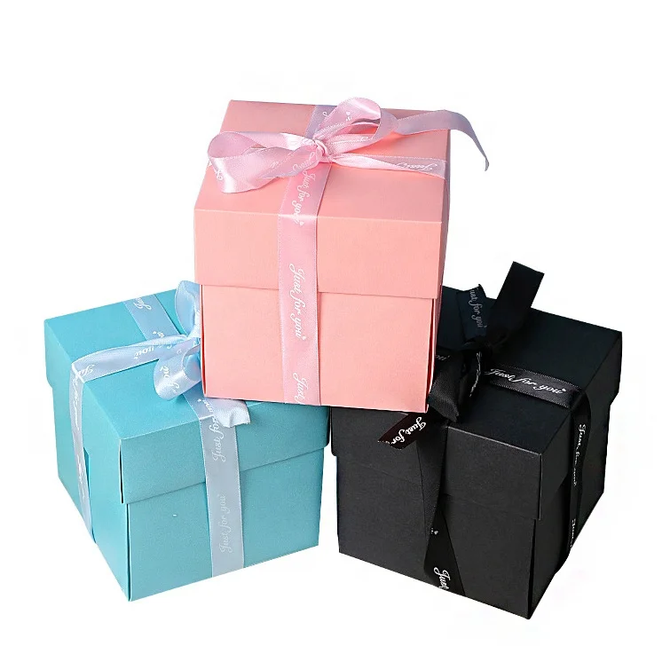 Hot Sale Handmade Diy Photo Album square Explosion Gift Box Factory Wholesale Custom Birthday Surprise Explosion Box