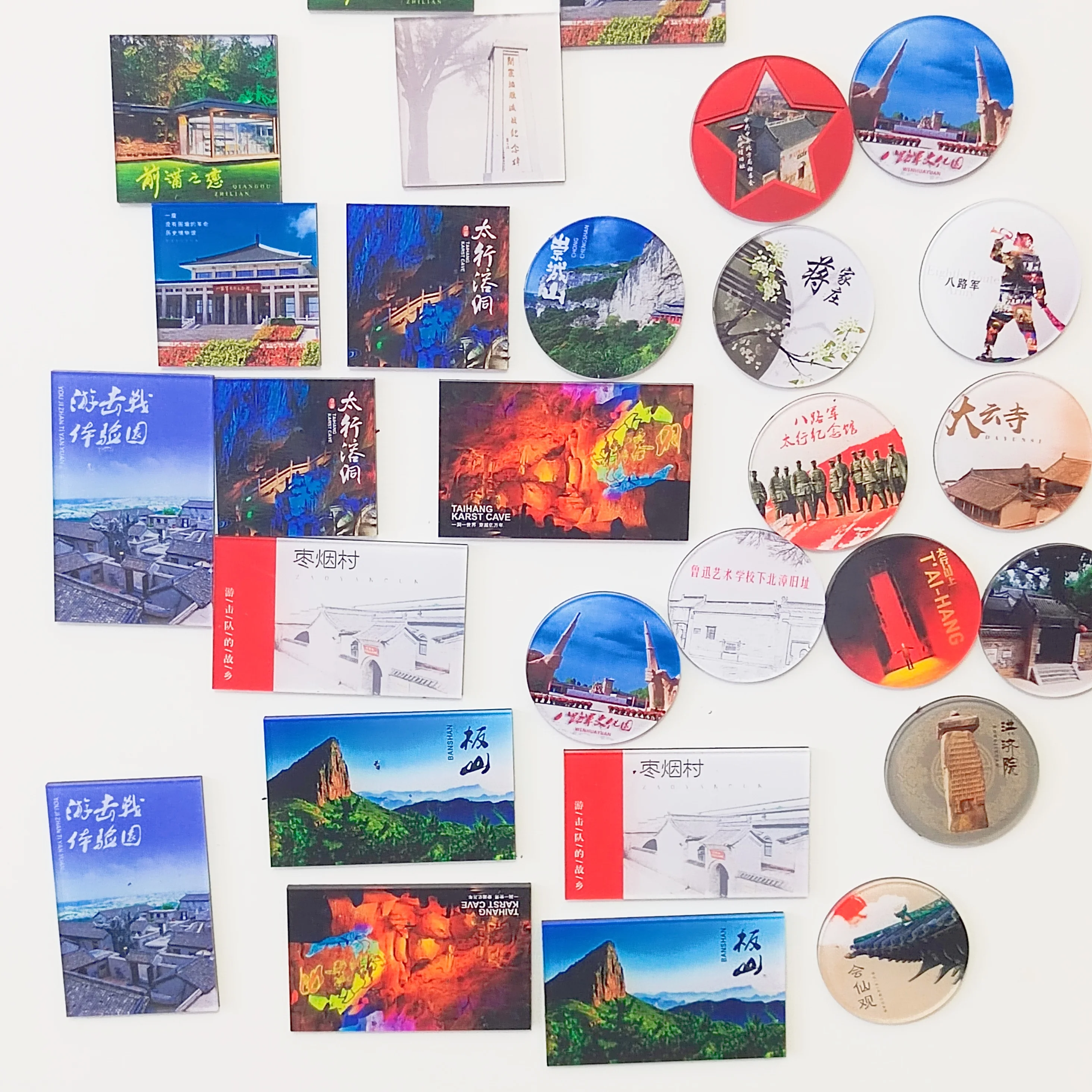 Wholesale Circle Square Shaped Customized Design Transparent Acrylic Resin Material Fridge Magnet Manufacturer In China