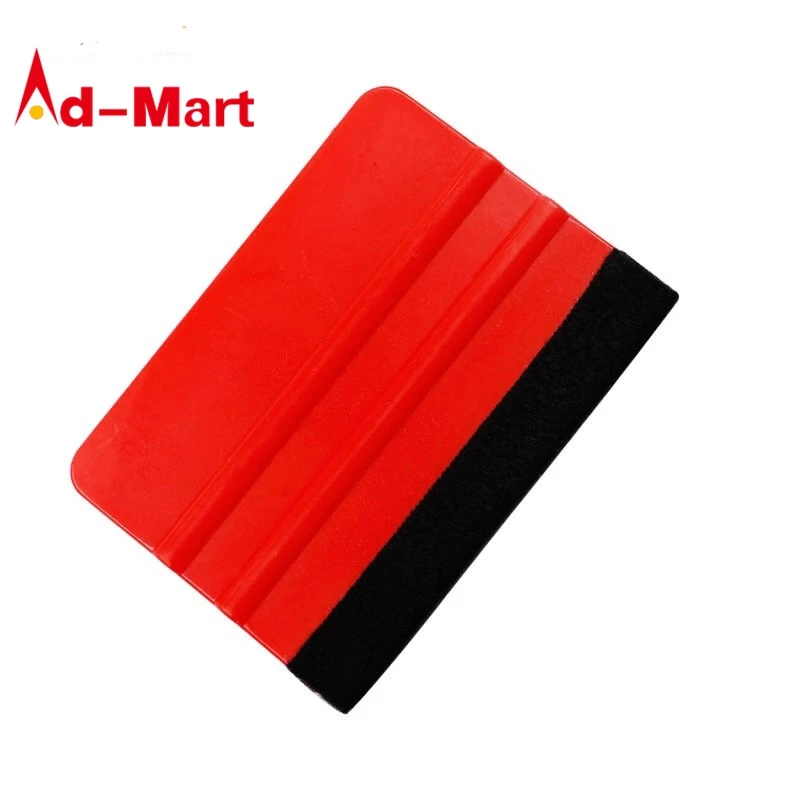 Wholesale Car Vinyl Film wrapping tools Red Scraper squeegee with felt edge Car Styling Stickers Accessories