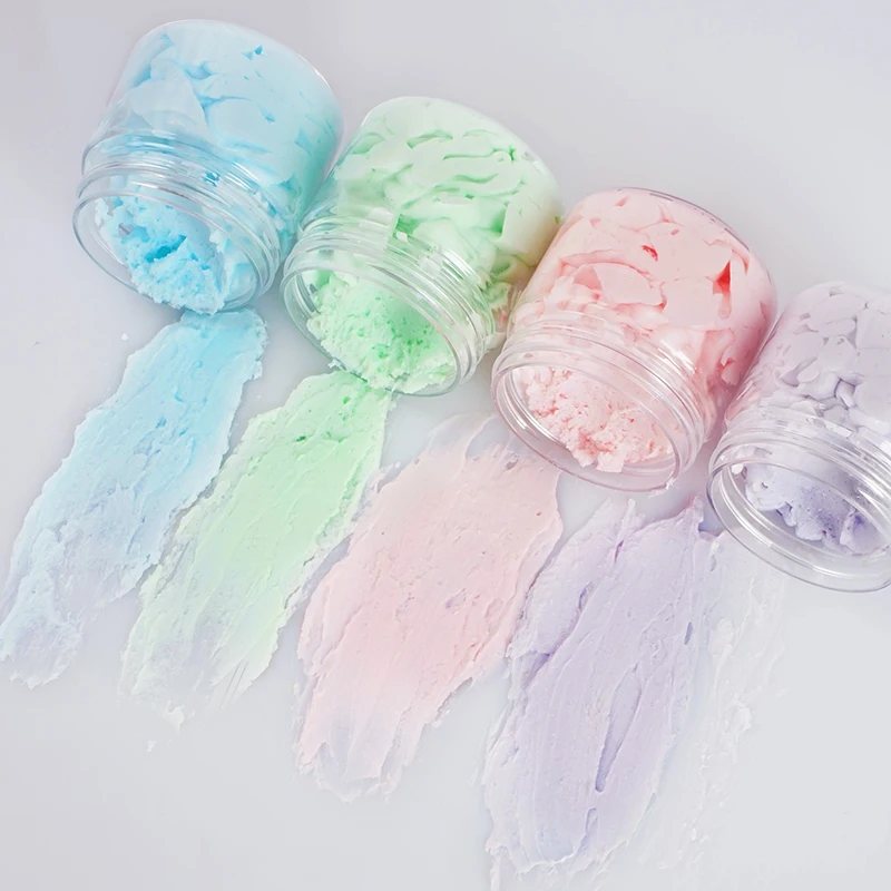 Индивидуальная торговая марка, Натуральный Сладкий красочный пузырьковый гель для душа, скраб для сахара, отшелушивающий скраб для взбивания, мыло для ванны