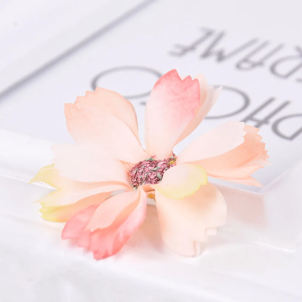 
Custom Simulation flower diy multi-layer daisy flower head six-petal Artificial Flower Heads for wedding decoration 