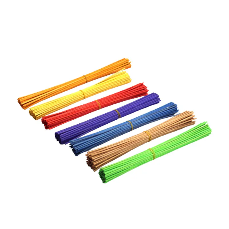 Wholesale Home Air Freshener colored rattan reed diffuser sticks aromatherapy essential oil diffusion fiber stick