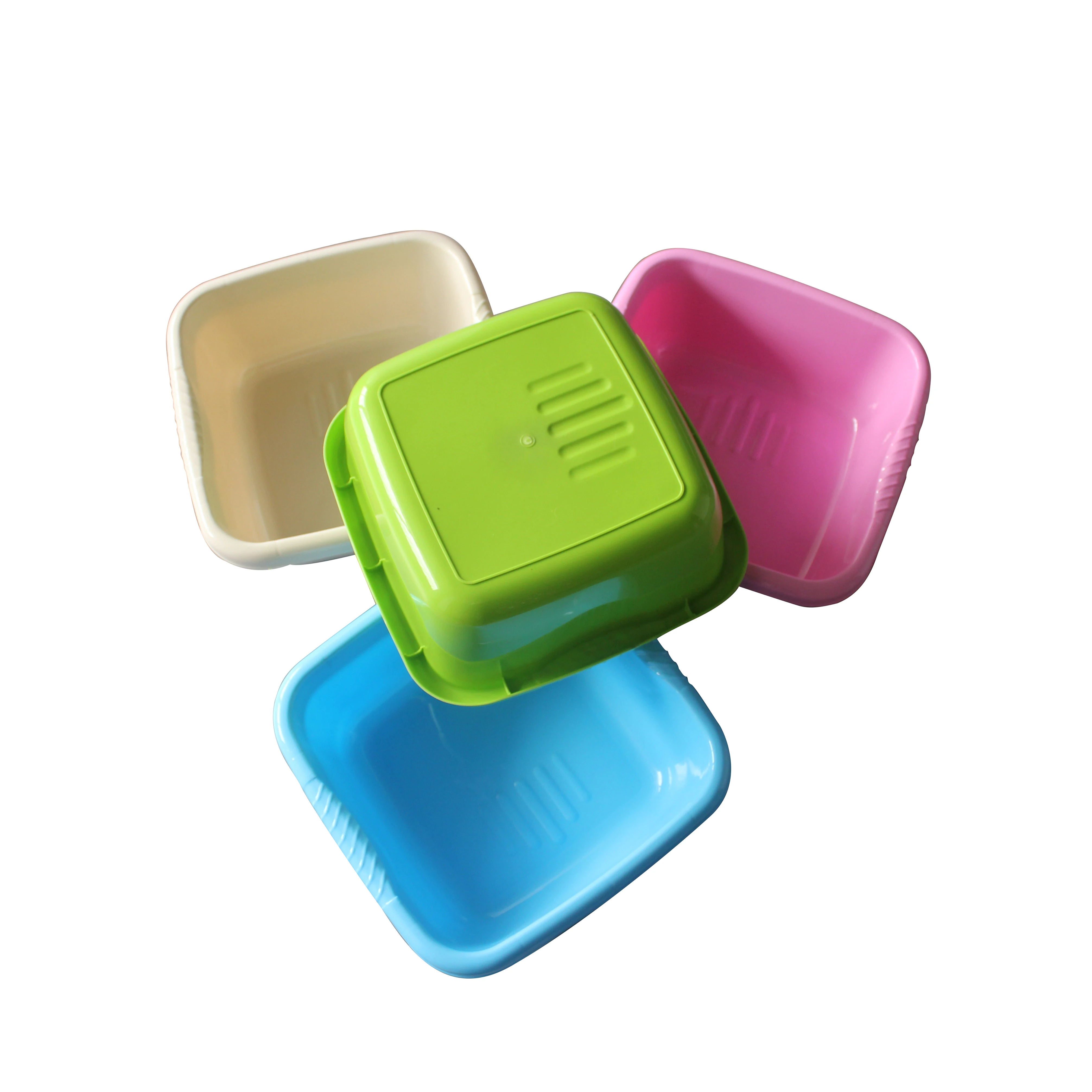 New arrival hot-selling large capacity plastic washing basin plastic square basin