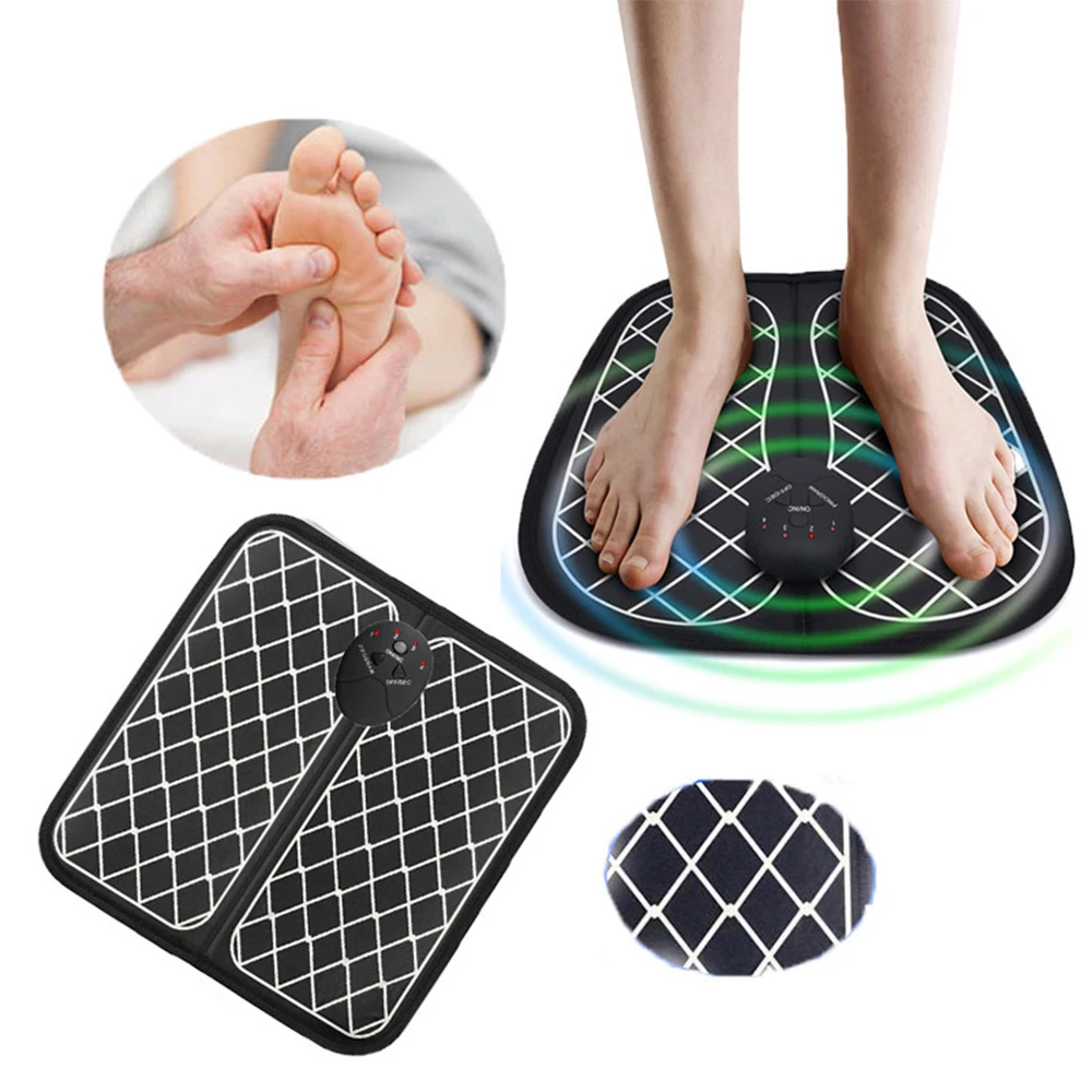 Wireless Rechargeable Portable Acupuncture Pulse Therapy Reflexology Ems Foot Massage Mat
