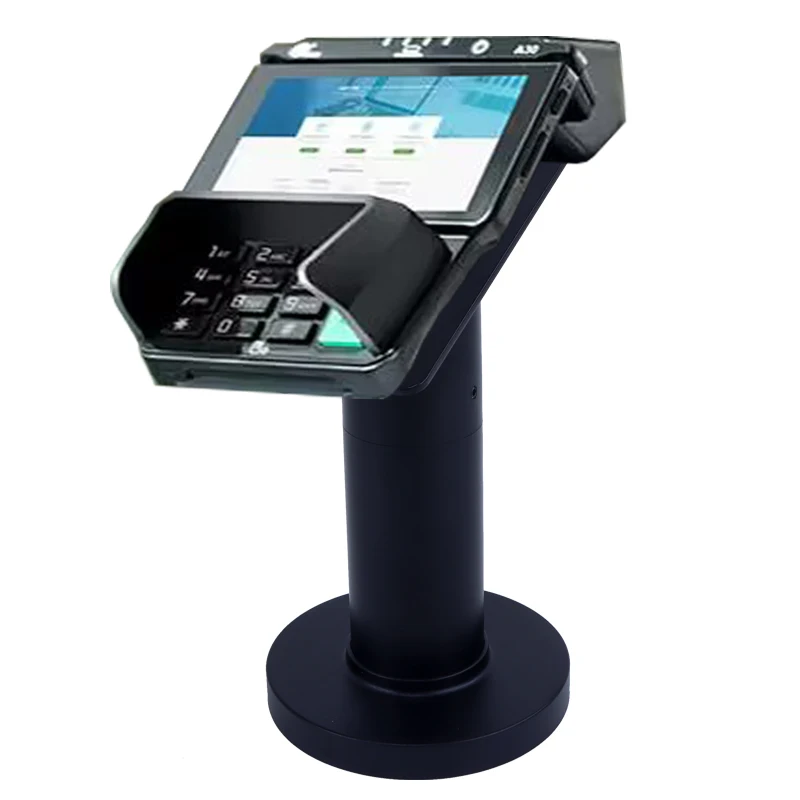 Desktop anti-theft metal POS terminal stand POS swivel credit card machine stand for PAX A30
