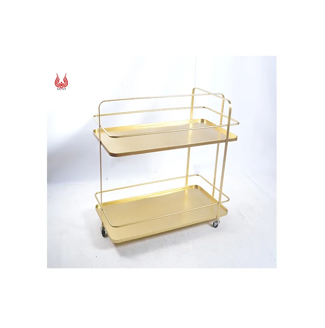 Portable Utility Movable 2 Tire Metal Cart Rolling Cart Wheeled Rolling Basket Cart