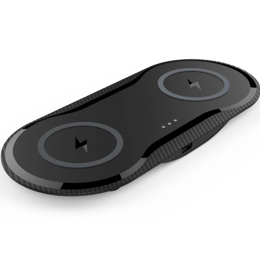 Wireless Charger Pad, 2 in 1 Fast Wireless Charger Stand,Oi-Certified 20W Max Wireless Charging for Airports/iPhone 11/11 pro/XR