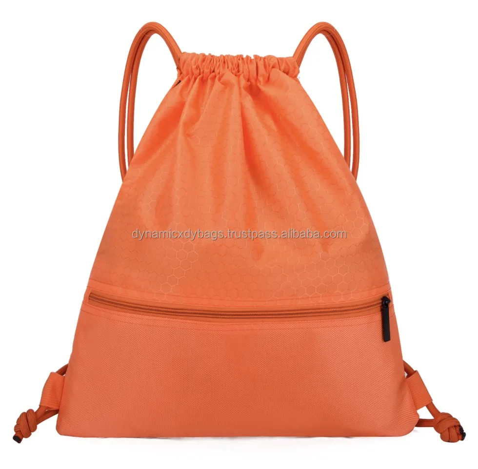 Vietnam Factory Customized Drawstring Bag Cinch Backpack Recycled Waterproof Polyester Sports Gym Drawstring Backpack