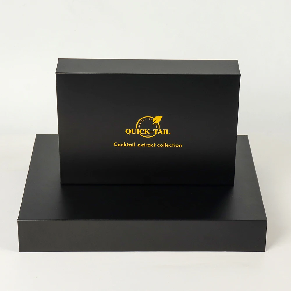 Custom Luxury Package Magnetic Paper Gift Box Black Satin Insert Lined Gift Box Packaging