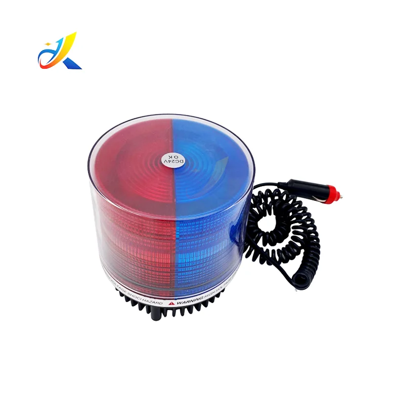 Red Blue White Yellow Amber Colors 12V Flash Strobe LED Beacon Magnetic Traffic Light for Trucks