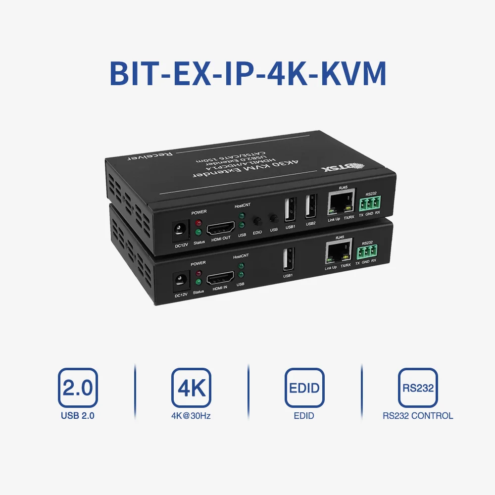 4K HDMI and USB KVM Extender Ultra HD Plug and Play Secure Transmission