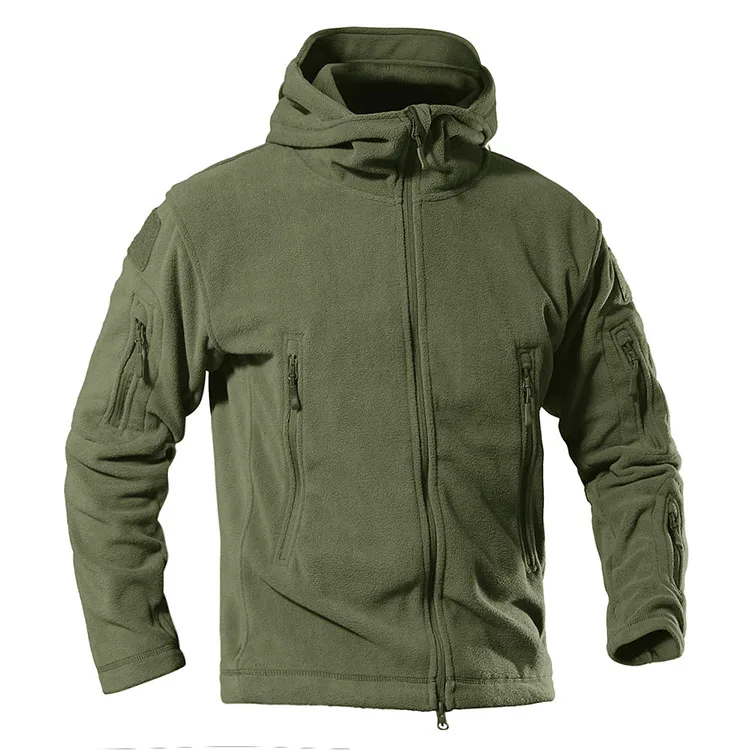 Hot Sales Outdoor Men Winter Tactical  Hunting Fleece Jacket Warm Winter Coat Plus Size For Men