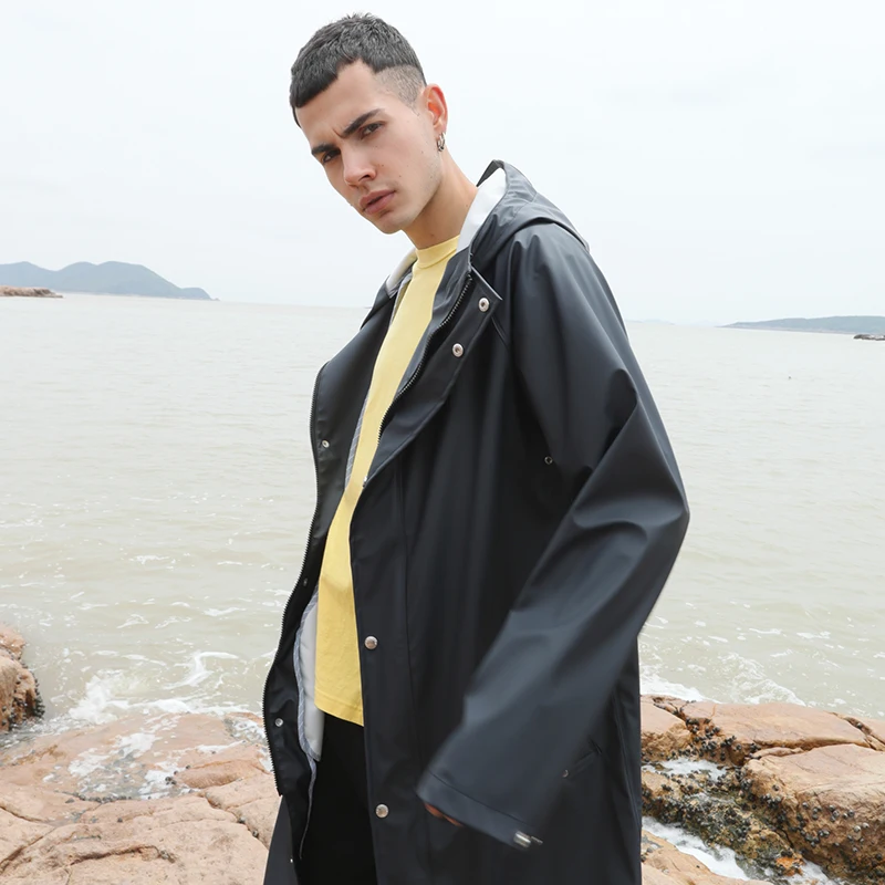 Rainfreem Raincoat PU Fabric  Pure Color Customized  Logo Size  Waterproof Windproof Can Print Logo