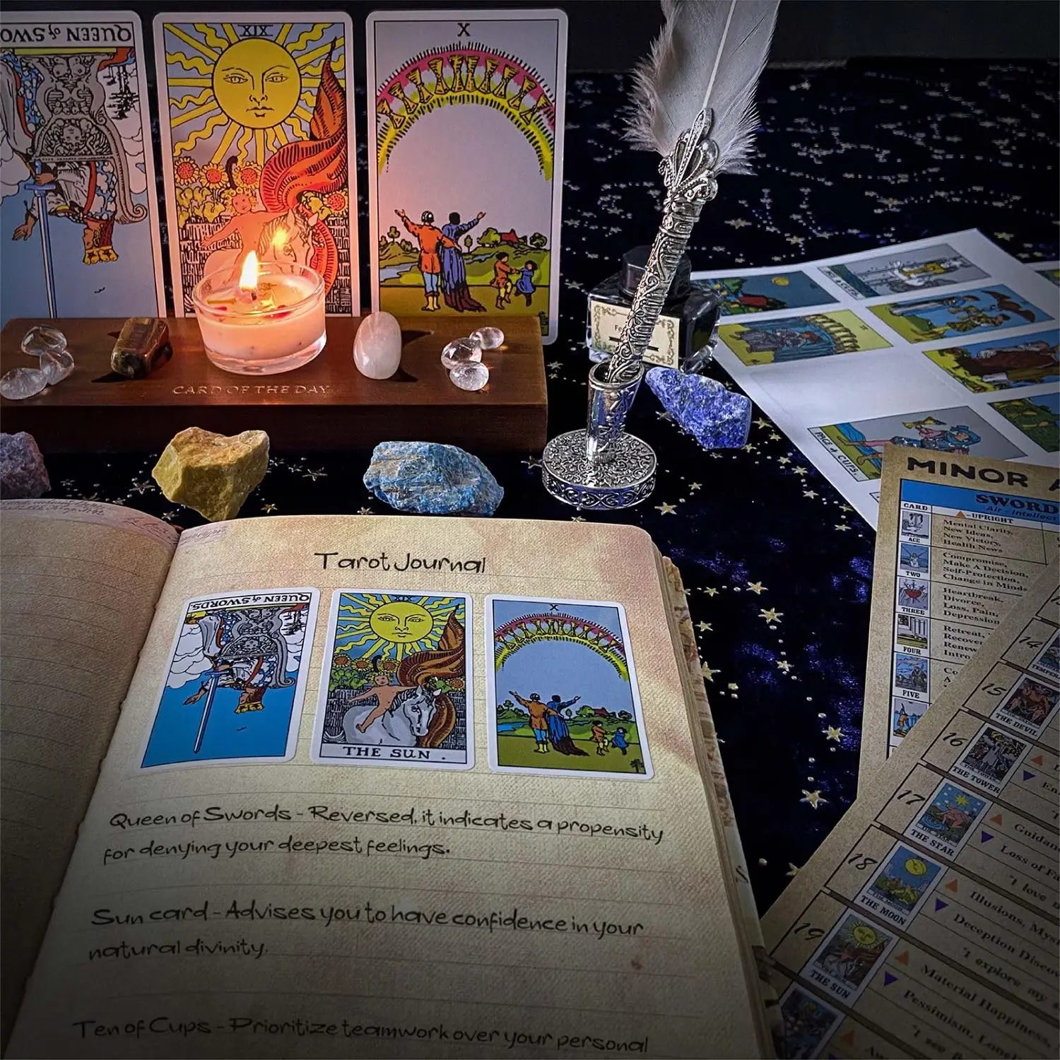 Ta-rot Stickers for Journaling Mini Tarot Card Stickers Based on Classic Ta-rot Deck