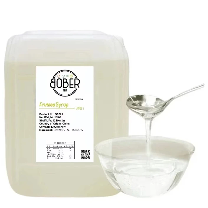 BOBER TEA 25 кг заводского сахарного сиропа с высоким содержанием фруктов кукурузного F60 (HFCS) для чая жемчужным молоком
