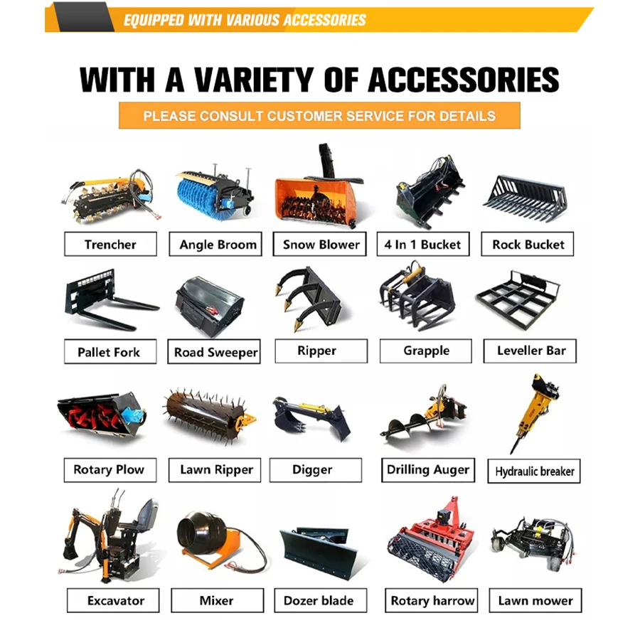 25hp Kubota Engine Cheap Multifunctional Walk Behind Crawler Mini Skid Steer Loader For Sale With Track