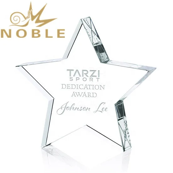 Wholesale Crystal Star Award Trophy Column For Souvenir
