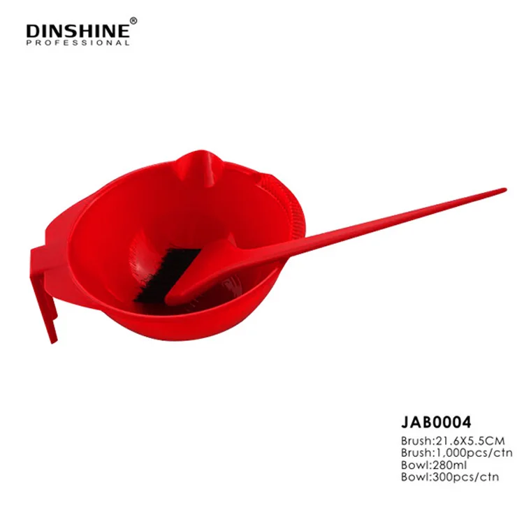 DINSHINE New Design Plastic Rainbow Hairdressing Salon Color Dyeing Tinting Bowl