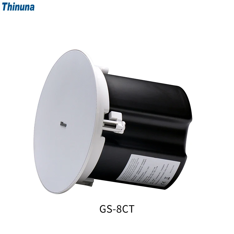 Thinuna GS-8CT Broadcasting Music Commercial Audio System 6.5 inch Coaxial Ceiling Speaker 60W 100V In-ceiling Loudspeaker