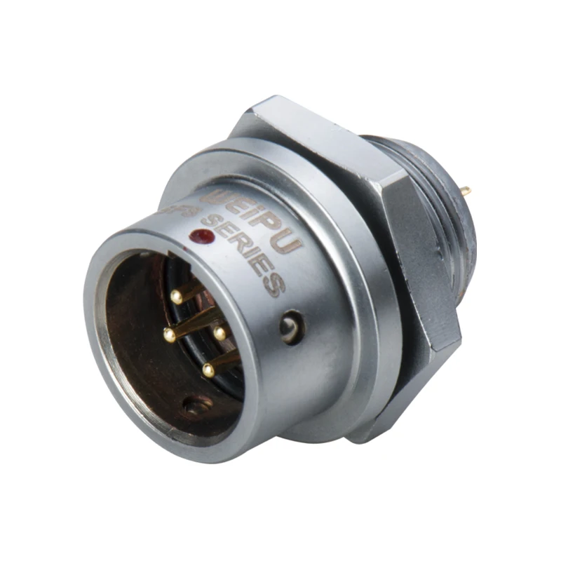 Weipu SF812/S Anodized aluminium female circular connector rear-nut mount receptacle