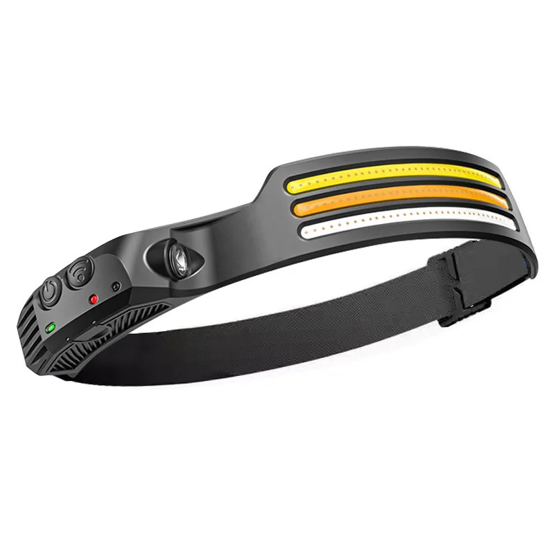 Rechargeable Usb headlight Waterproof 350 Lumens Cob Silicone Headlamp With Motion Sensor