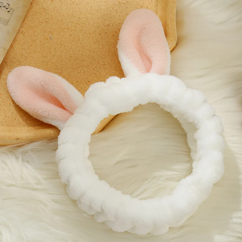 OEM/ODM Sweet Cartoon Shape Spa Headband custom  Face Wash  Microfiber Makeup Hair Band for girls  women Elastic Spa Hairband