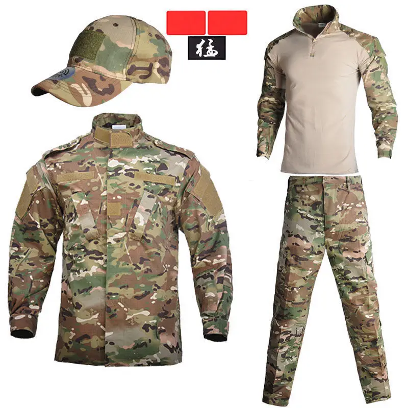 4 Pieces Wholesale Frog Tactical Green Camouflage Clothing Uniform Set For Training