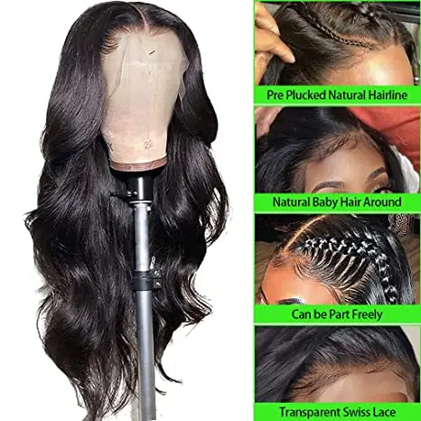 Cheap Wholesale 150% Density  Raw  Virgin India  Body Wave Hair 13x4 Transparent Lace Front Wigs for Black Women Human Hair Wigs
