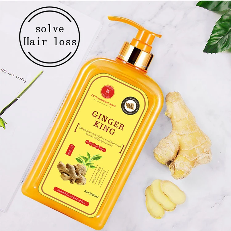 Natural anti loss serum hair growth oil alopecia hair loss treatment products organic herbal ginger regrowth oil Shampoo set