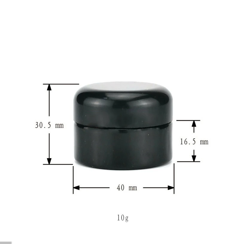 Best Selling 5ml 10ml 15ml 30ml 60ml 120ml 250ml Matte Black Glass Cosmetic Jar UV Protection Round Glass Jar