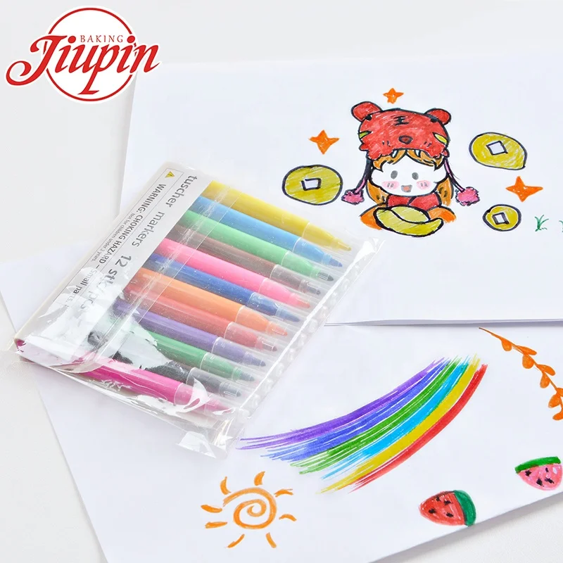 Edible pigment marker food coloring pen edible food pen set edible ink black icing pen cupcakes cookies cakes