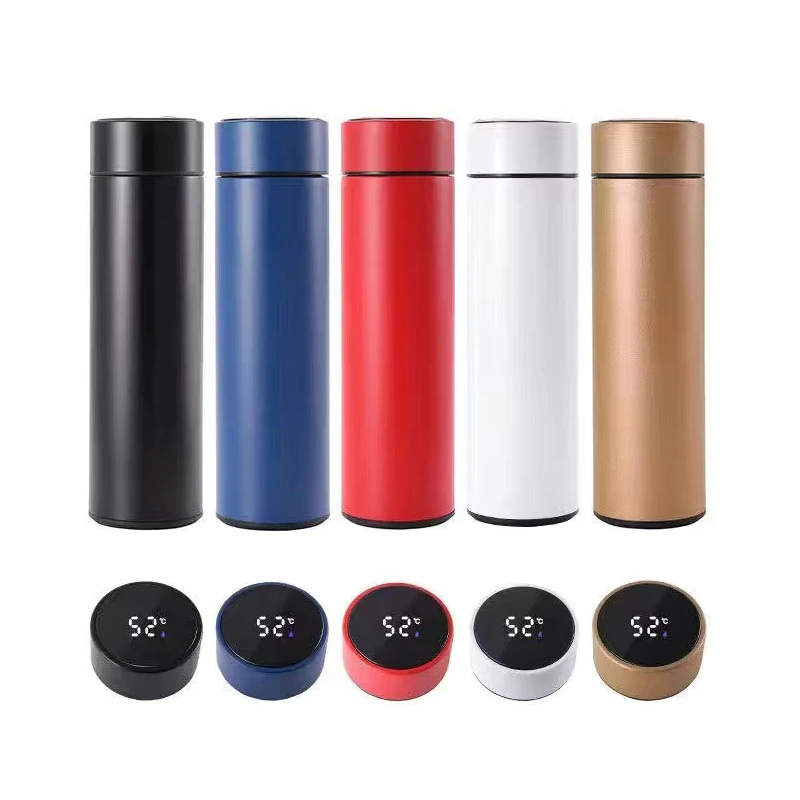 Customize 500ml Smart Termos De Agua Gym Tumbler Vaso Termico Inox Vasos De Acero Inoxidable Stainless Steel Water Bottle