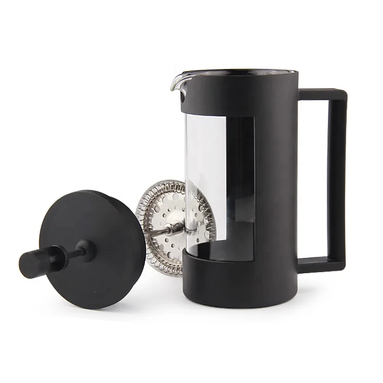 Eco-Friendly French Coffee Press Borosilecate Glass Coffee Plunger French Press Maker BPA Free Wheat Straw French Press For Home