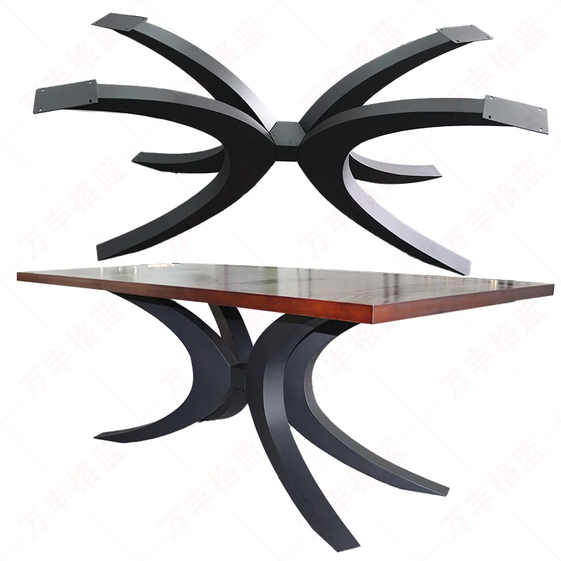 WANFENG Hardware Furniture Leg Iron Stainless Steel Legs for Tables Cast Iron dining coffee hotel metal legs for tables Base