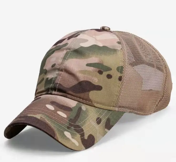Hot Sale Camouflage Summer Breathable Net Moisture Visor Mesh Baseball Cap