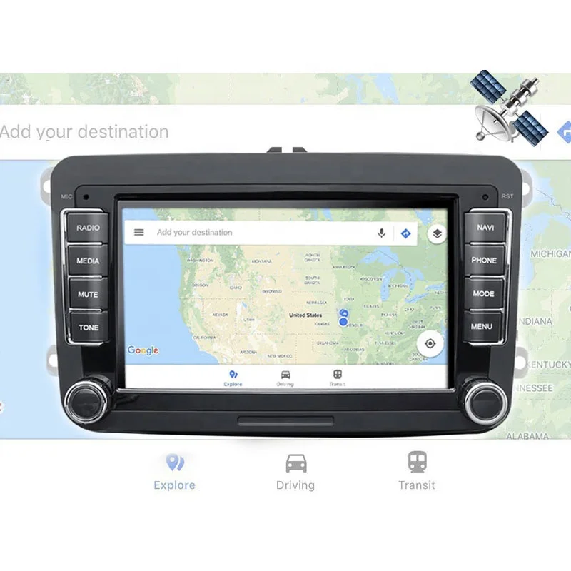 Kris 7 дюймов 2din AM + FM радио тюнер аудио для V/W приборной панели автомобиля BT DVD GPS навигация