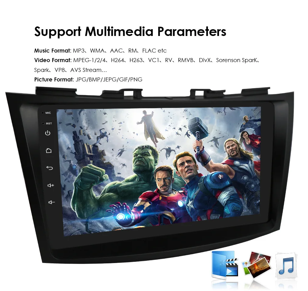 YHT Android For Suzuki Swift 4 2011-2017 Car Radio Multimedia Video Player Navigation GPS 2din dvd Screen